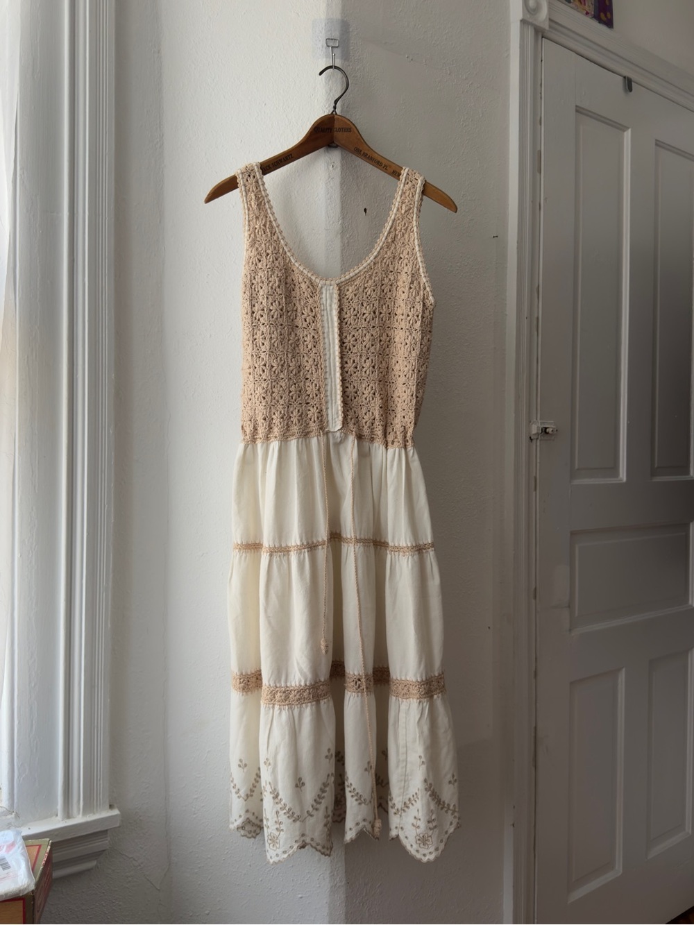 Vintage 70s handmade prairie dress small - Picture 2 of 11